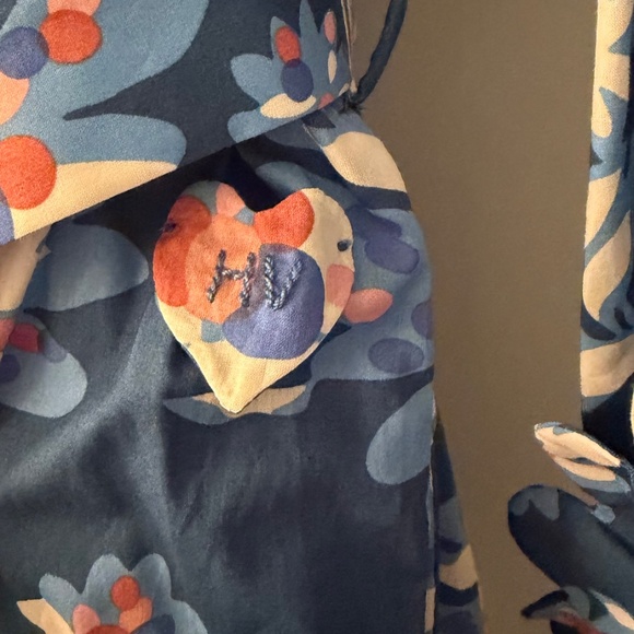 Horror Vacui Blue Fleur Dress, Size M, Like New - Picture 12 of 12